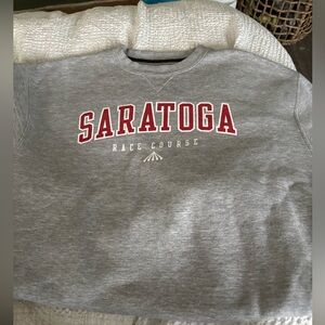 Vintage Heather Gray Saratoga Race Course Sweatshirt